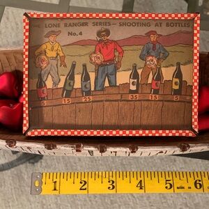 Vintage Lone Ranger Series - Shooting at Bottles Game w silver-tone beads